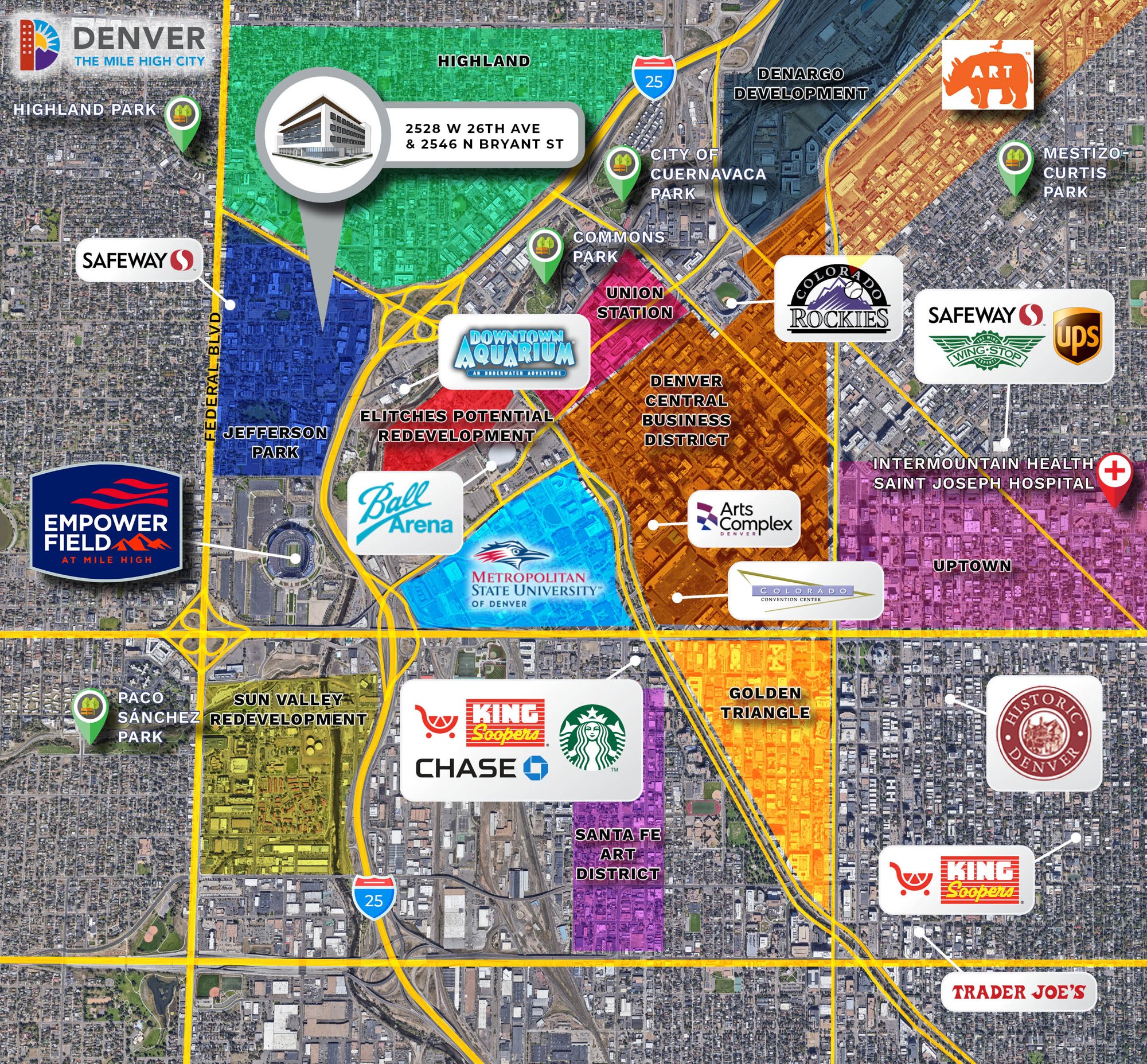 Site location map showing nearby amenities and anchors